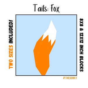 Tails Quilt: Fox - Foundation Paper Pieced Digital Pattern