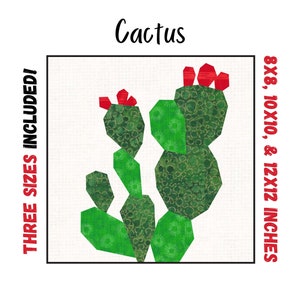 Cactus - motif numérique en morceaux de papier de fondation