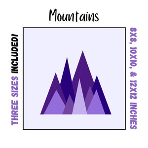 Mountains Quilt Block - Foundation Paper Pieced Digital Pattern - 3 sizes included