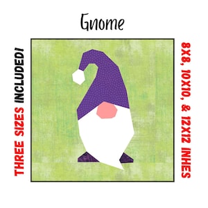 Gnome- Foundation Paper Pieced Digital Pattern