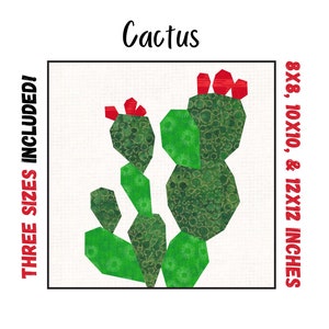 Cactus - Foundation Paper Pieced Digital Pattern