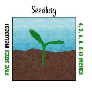 Seedling Quilt Block - Foundation Paper Pieced Digital Pattern - 5 sizes included