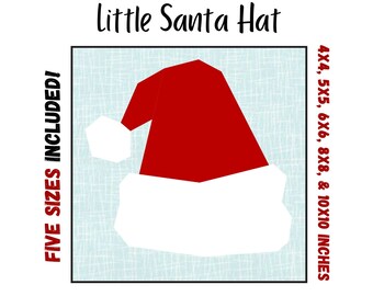 Little Santa Hat Quilt Block - Foundation Paper Pieced Digital Pattern