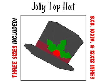 Jolly Top Hat Quilt Block- Foundation Paper Pieced Digital Pattern