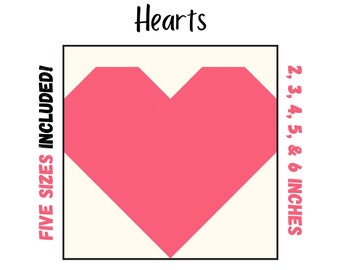 Hearts Quilt Block - Foundation Paper Pieced Digital Pattern - 5 sizes included