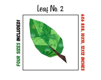 Leaf No. 2 - Foundation Paper Pieced Digital Pattern