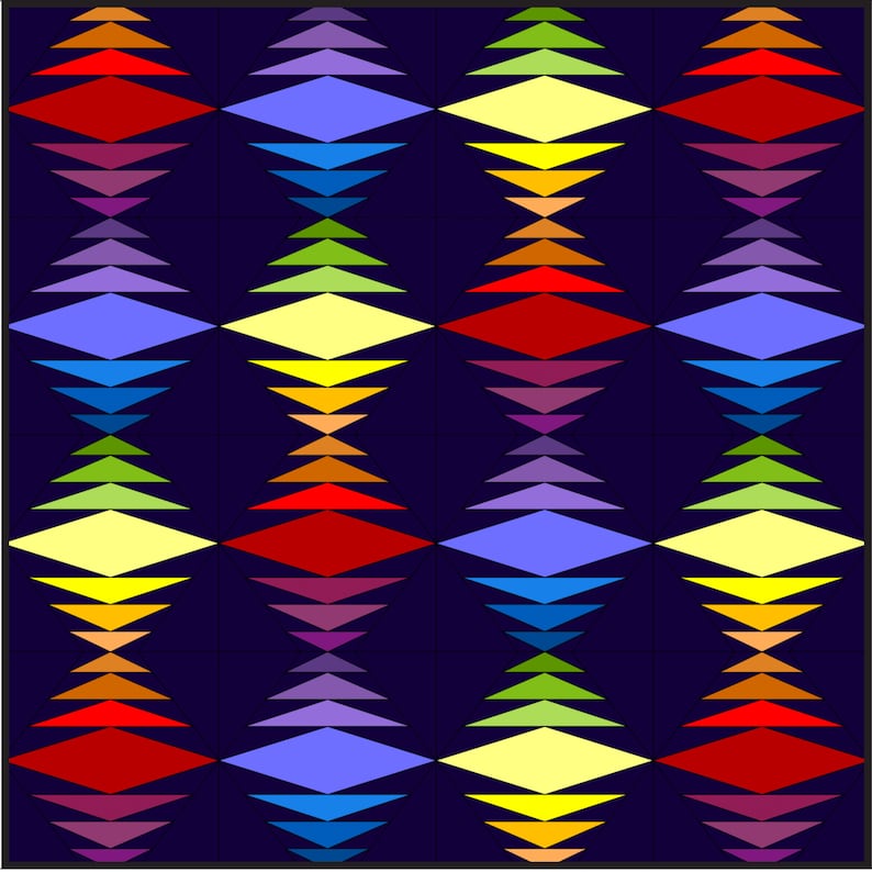 Hourglass Quilt Block Foundation Paper Pieced Digital Etsy