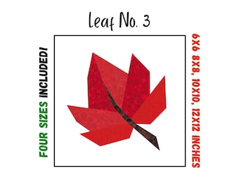Leaf No. 3 - Foundation Paper Pieced Digital Pattern