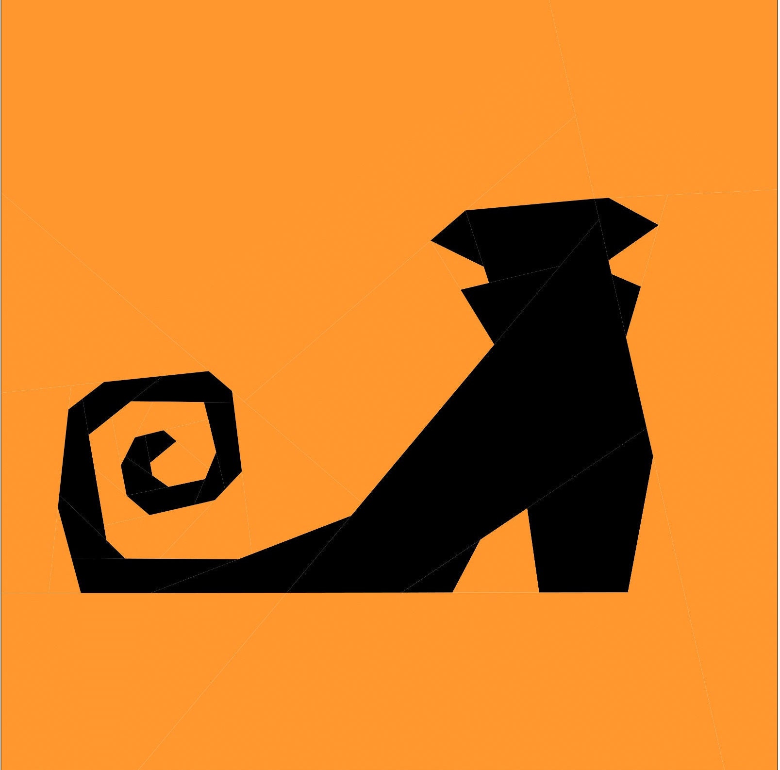 Witch's Boot Quilt Block Foundation Paper Pieced Digital Etsy