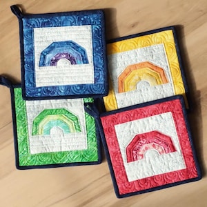 Mini agarraderas arcoiris, juego de 4