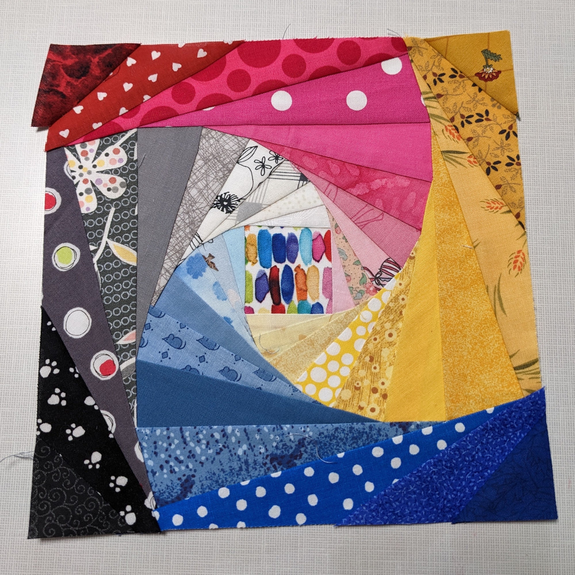 Vortex Quilt Kit Vortex 2.0 Quilt Block - Foundation Paper Pieced Digital Pattern - 2 ...