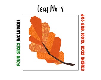 Leaf No. 4 - Foundation Paper Pieced Digital Pattern