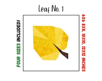 Leaf No. 1 - Foundation Paper Pieced Digital Pattern