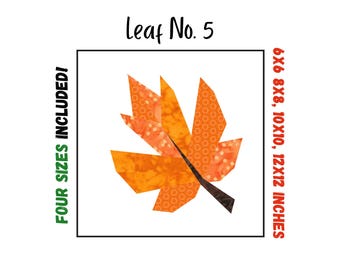 Leaf No. 5 - Foundation Paper Pieced Digital Pattern