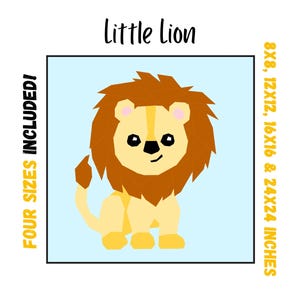 Little Lion Quilt Block - Foundation Paper Pieced Digital Pattern - 4 sizes included