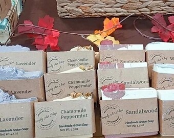 4 Soap Pack/Soap Bars/Choose any 4 bars/Cold Process Soap/Handcrafted Soap/Palm Free/Artisan Soap
