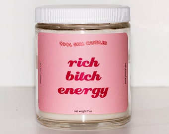 Vela energética "Perra Rica" / Regalo para tu mejor amiga / Regalo de amor propio / Regalos divertidos / Estética divertida / Decoración de escritorio linda / Decoración divertida para el hogar