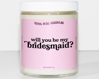 Will You Be My Bridesmaid Candle | Bridesmaid Proposal Gift Box | Bridal Party Gift Candle | Bridesmaid Proposal Candle Gift For Bridesmaid
