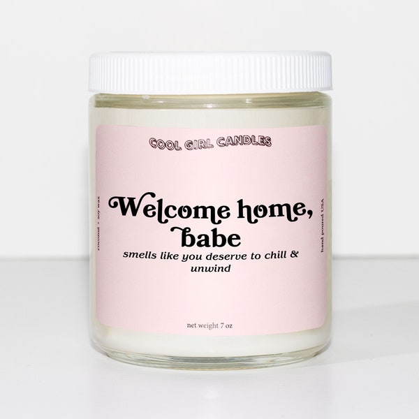 Welcome Home Candle: Funny New Homeowner Gift, Coconut Soy Wax