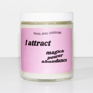 Abundance Manifestation Candle | Best Friend Gift for Her | Self Love Gift | Law Of Attraction Candles Girl Boss Aesthetic Desk Decor Office