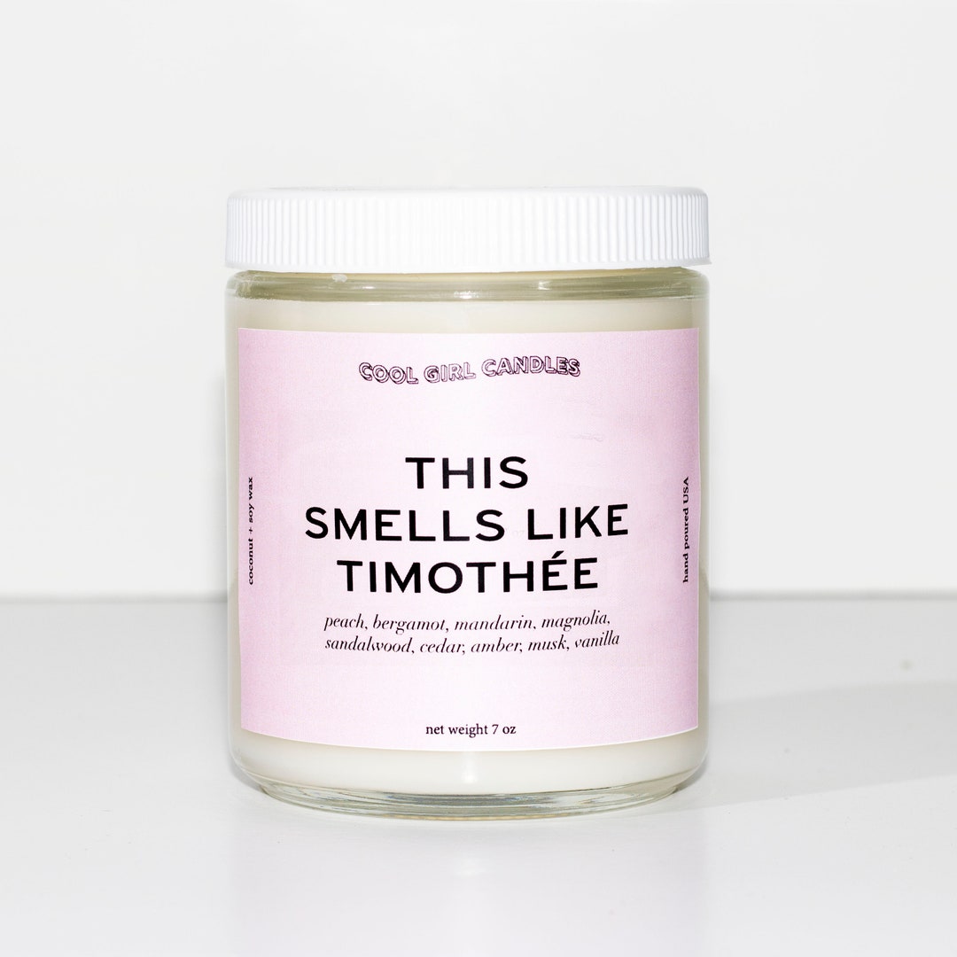 This Smells Like Timothee Chalamet Candle Pop Culture Gifts 