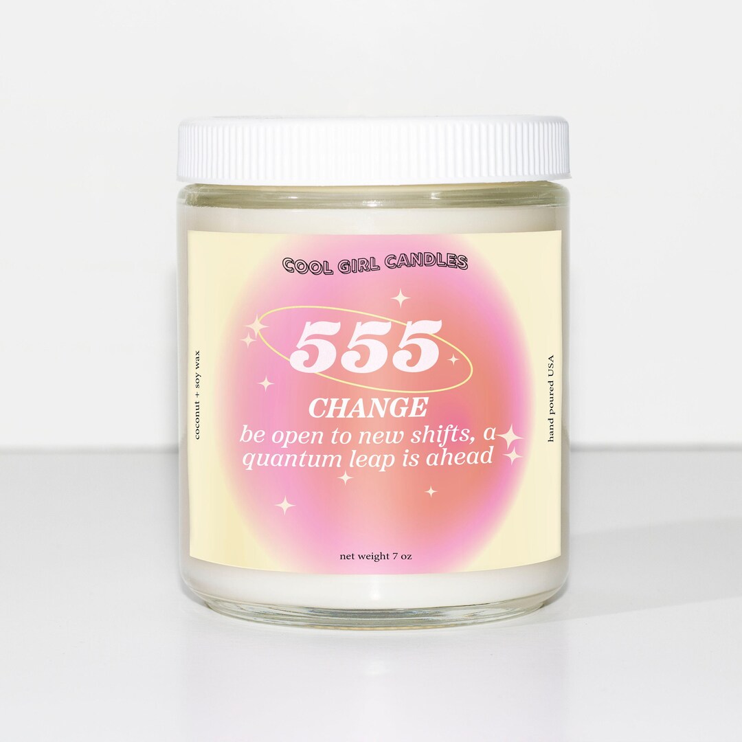 555 Angel Number Candle: Coconut Soy Wax, New Beginnings - Etsy
