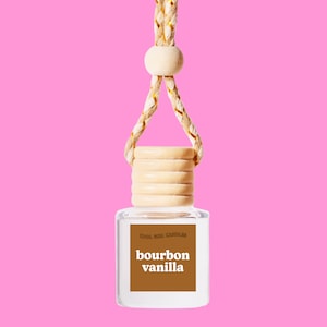 Bourbon Vanilla Scented Car Freshener Hanging Diffuser Trendy Gift | New Car Accessory For Her | Gift For Her Cute Car Accessories Car Scent
