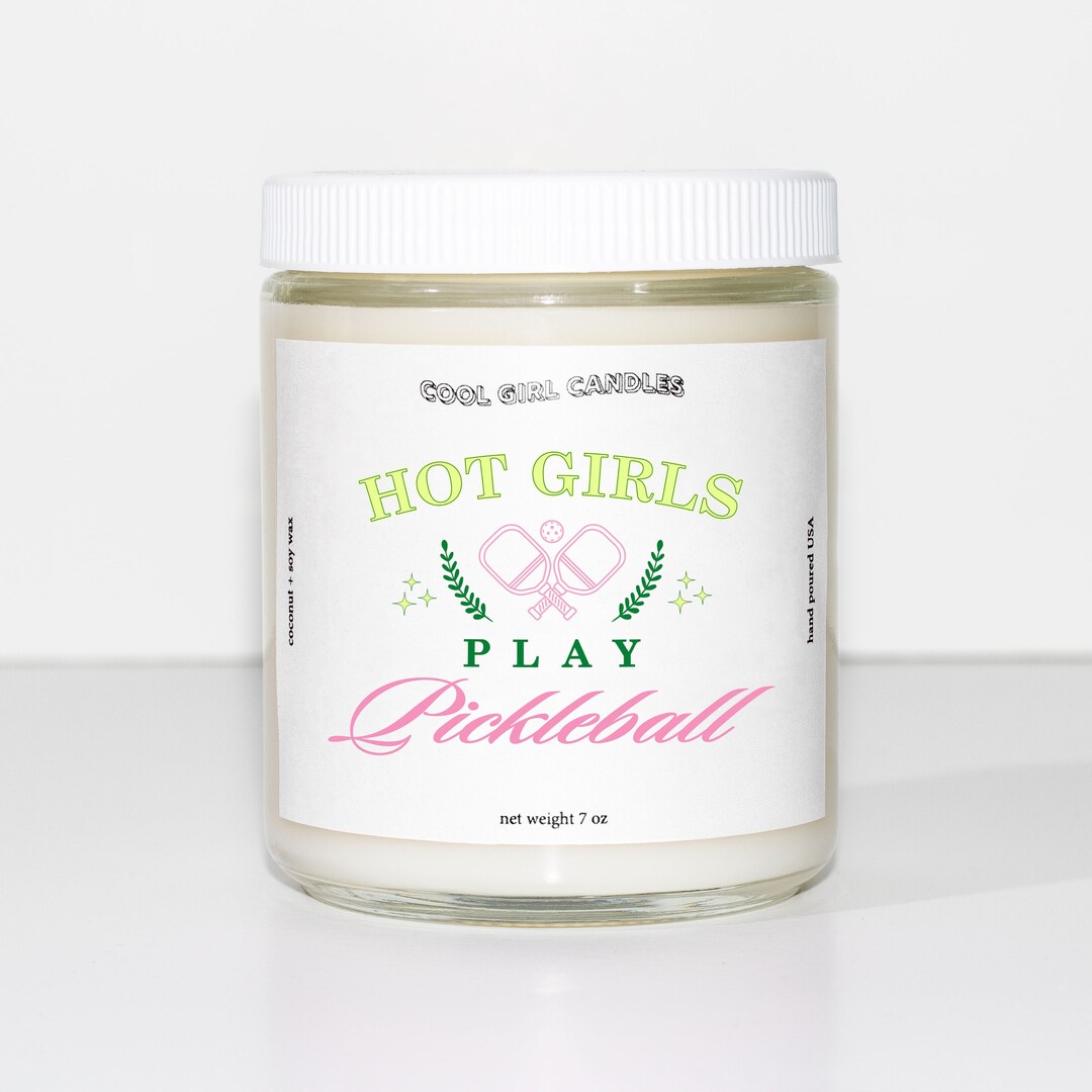 Hot Girls Play Pickleball Candle Best Friend Gift for Her Sports Gift