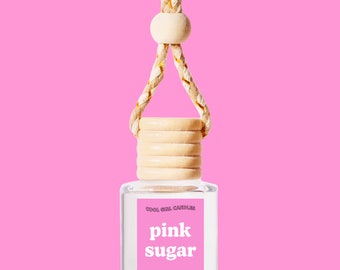 Pink Sugar Hanging Scented Car Freshener Diffuser Air Freshener | New Car Accessory For Her | Gift For Her Cute Car Accessories | Cozy Vibe