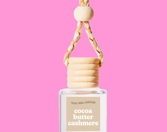 Cocoa Butter Cashmere Hanging Scented Car Freshener Diffuser Trendy Gifts | New Car Accessory For Her | Gift For Her Cute Car Accessories