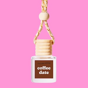 Coffee Date Coffee Scented Car Freshener Diffuser Gift | New Driver Gift | Gift For Her Cute Car Accessories | Hanging Car Freshener