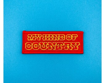 My Kind of Country Music album inspired iron on patch