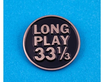 Long Play 33 1/3 vinyl record album Enamel Pin