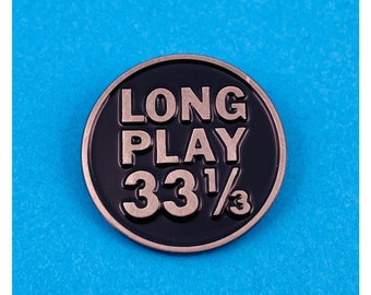 Long Play 33 1/3 vinyl record album Enamel Pin