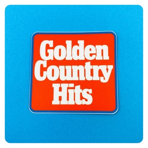 Sticker vinyle Golden Country Hits Red inspiré de l'album de musique country