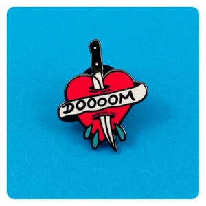 Love is Doooom Enamel Pin by BAD KARMA