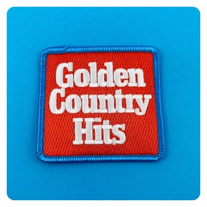 Golden Country Hits Red Country Music album inspired iron on patch