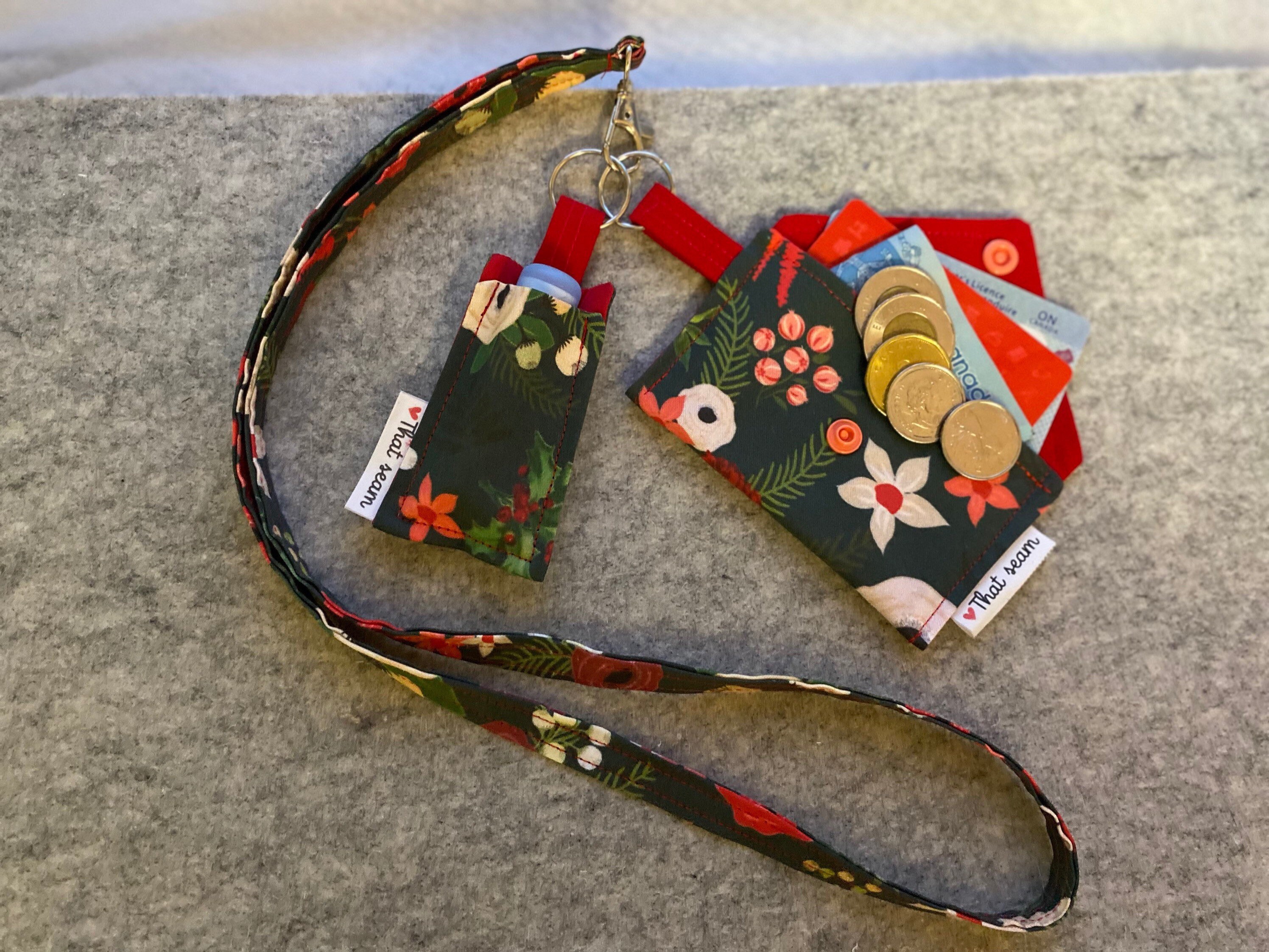 Mini Wallet and Chapstick Holder on Matching Lanyard Etsy