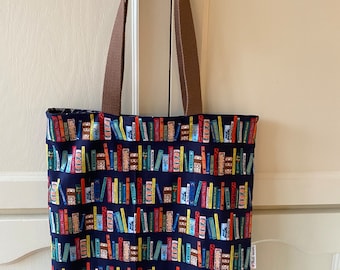 Fabric tote | Reusable fabric tote | Book bag | Cotton handmade tote