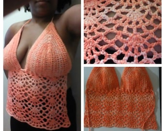 Customized Cotton Crochet Halter