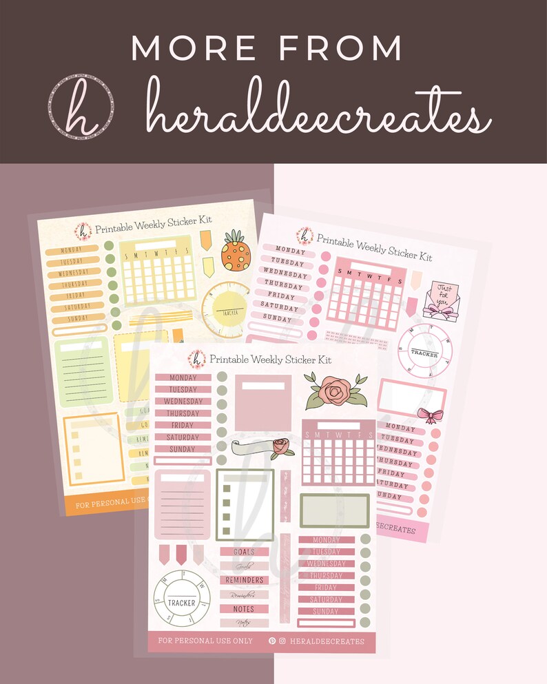 printable bullet journal kit donut theme stickers journal etsy