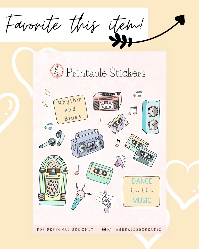 printable pastel retro stickers 90s aesthetic stickers etsy