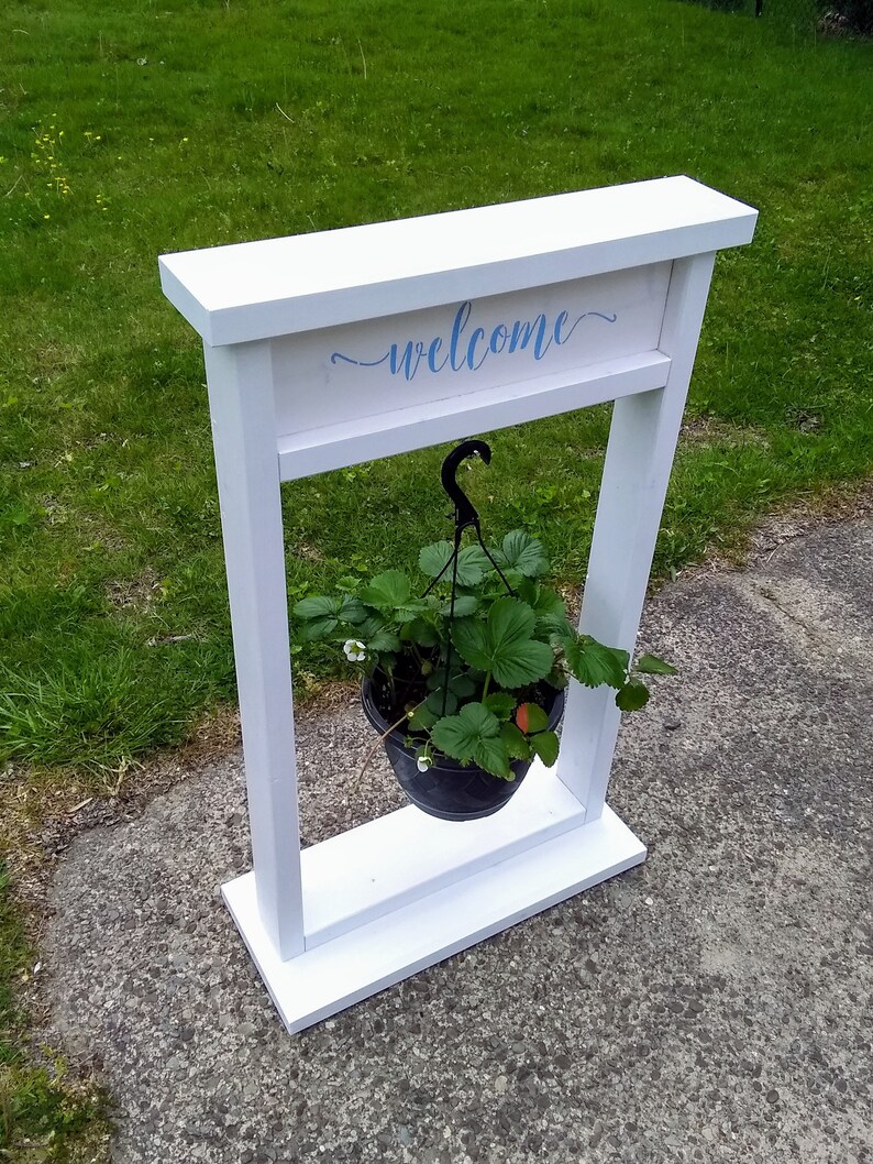 Outdoor Hanging Basket Stand / Hanging Plant Stand / Hanging Etsy