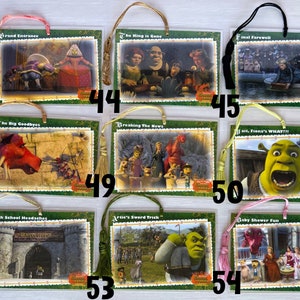Shrek the Third Bookmarks Various Designs Shrek Donkey Fiona Puss in Boots Upcycled Trading Cards Millennial Gifts image 5