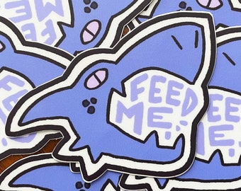 Feed Me! Hungry Dragon Vinyl Sticker