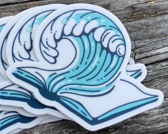 Book Waves Sticker