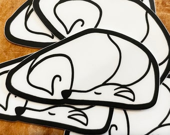 Simple Sleepy Dog Vinyl Sticker