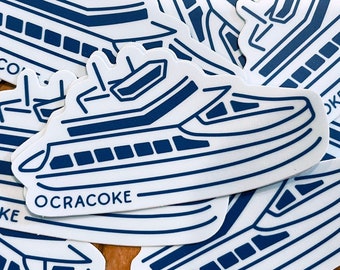 Ocracoke Ferry Vinyl Sticker
