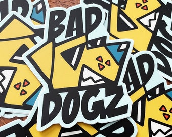 Bad Dogz Retro Style Vinyl Sticker