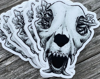 Skull Growth Vinyl Sticker